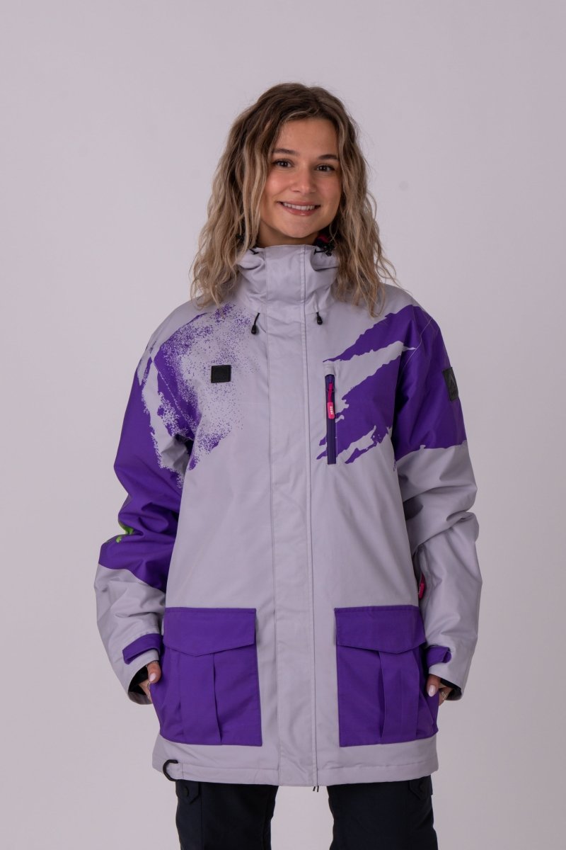 Afterparty Jacket Grey & Purple - OOSC Clothing