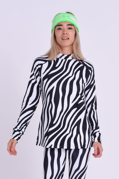 Baselayer Top - Hotel California Zebra Print Women's - OOSC Clothing