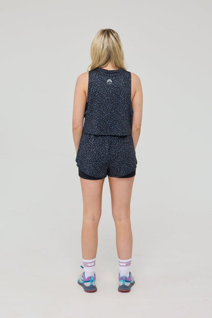 Elite 2 in 1 Running Shorts - Black Leopard - OOSC Clothing