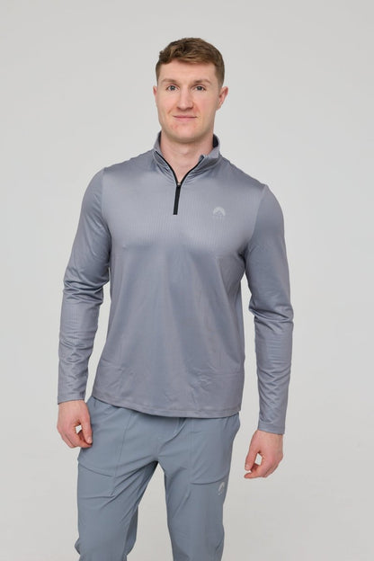 Elite Activewear 1/4 Zip Top - Grey - OOSC Clothing