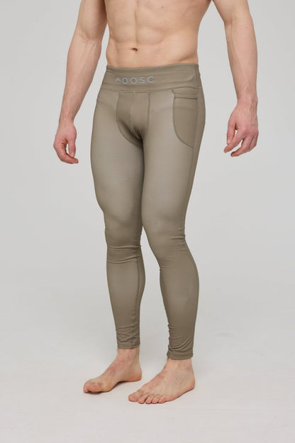 Elite Activewear Leggings - Khaki - OOSC Clothing
