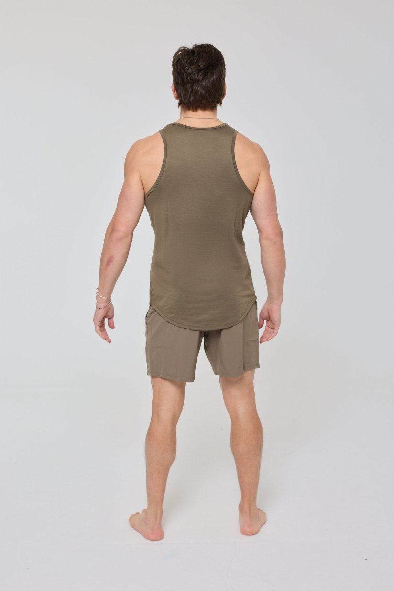 Elite Activewear Tank Khaki - Men's - OOSC Clothing