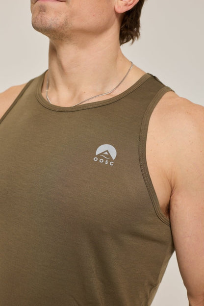 Elite Activewear Tank Khaki - Men's - OOSC Clothing