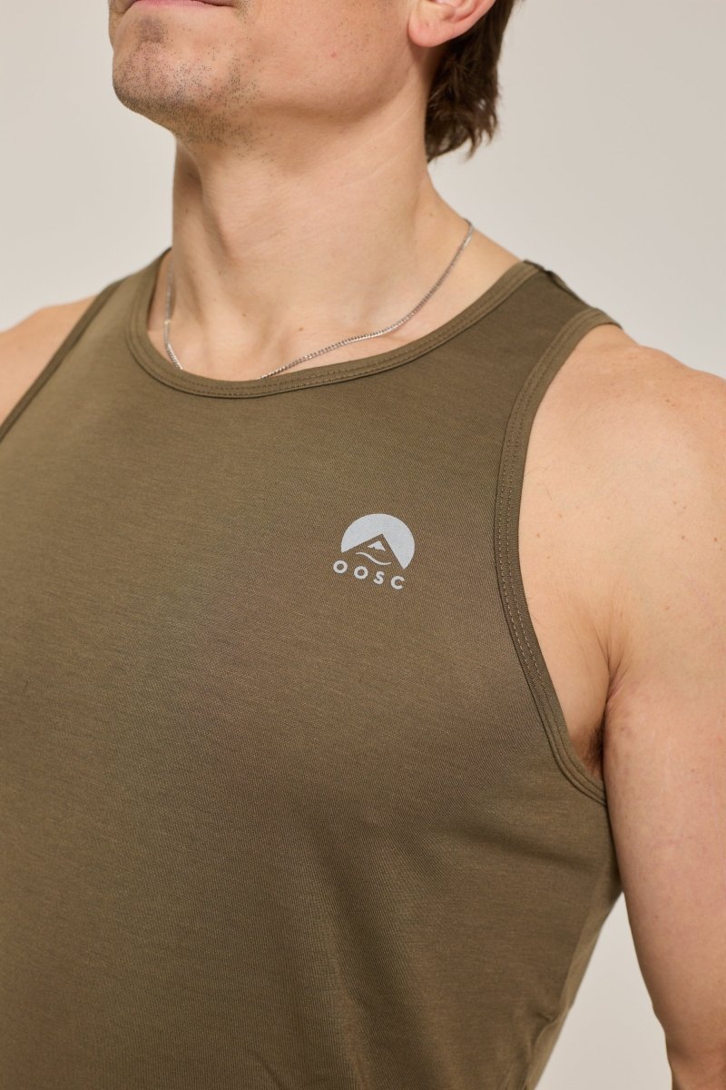 Elite Activewear Tank Khaki - Men's - OOSC Clothing