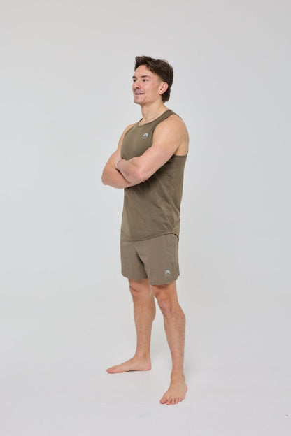 Elite Activewear Tank Khaki - Men's - OOSC Clothing