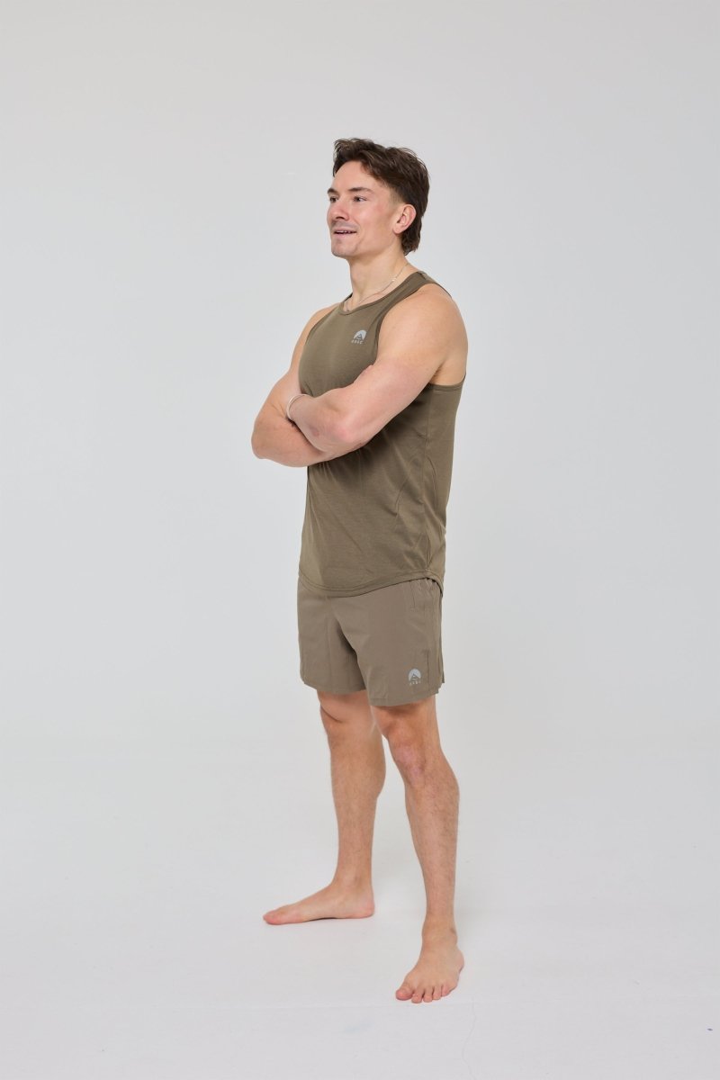 Elite Activewear Tank Khaki - Men's - OOSC Clothing
