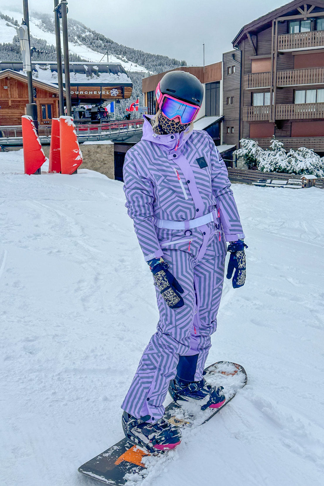 Fall Line Purple & Grey Shaped Women's Ski Suit