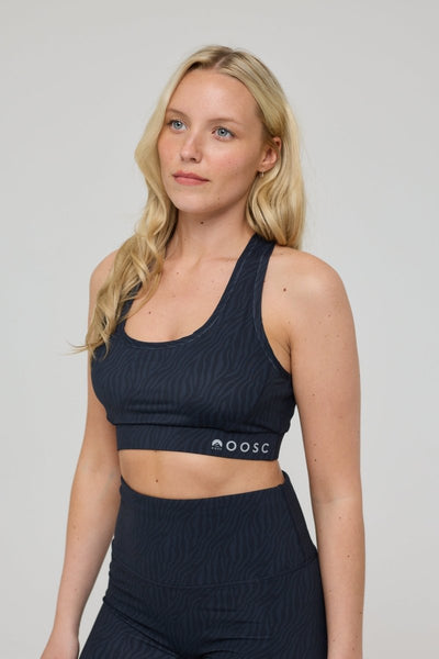 High Support Elite Crossback Sports Bra - Black Tiger - OOSC Clothing