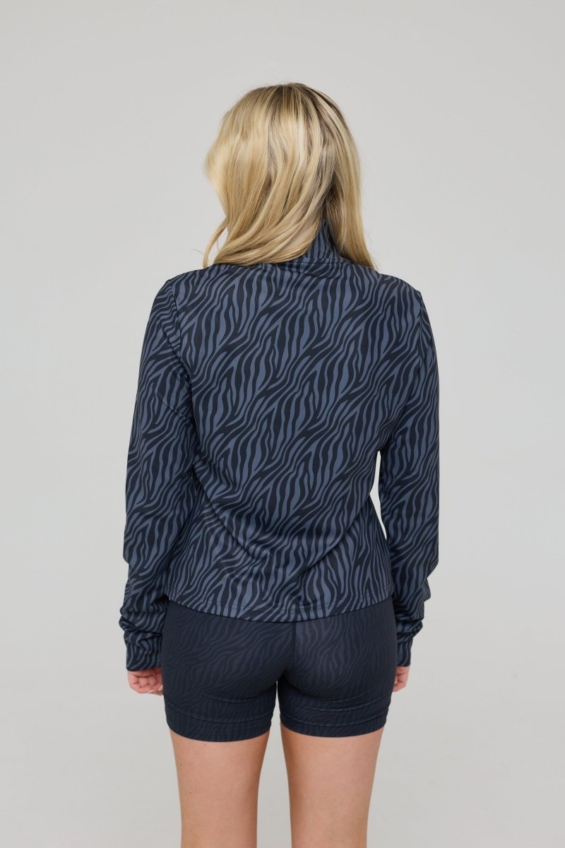 Infinite Cropped Zipped Jacket - Black Tiger - OOSC Clothing