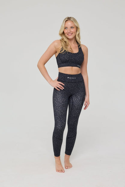 Infinite High Waisted Leggings - Black Leopard - OOSC Clothing