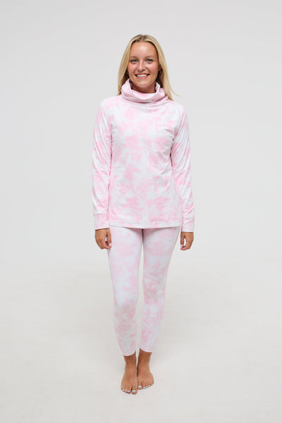 Baselayer Leggings - Pink Tie Dye Women's