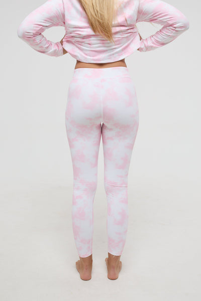 Baselayer Leggings - Pink Tie Dye Women's
