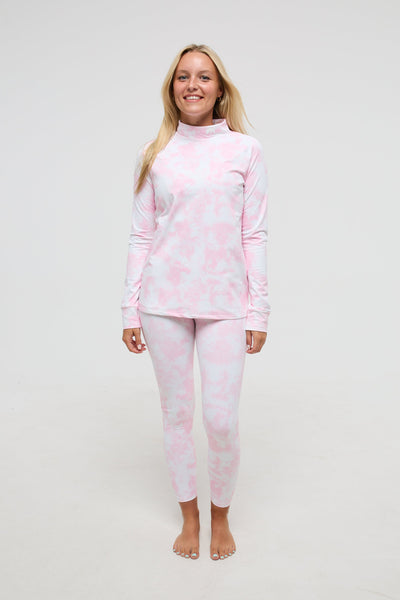 Baselayer Top - Pink Tie Dye Women's