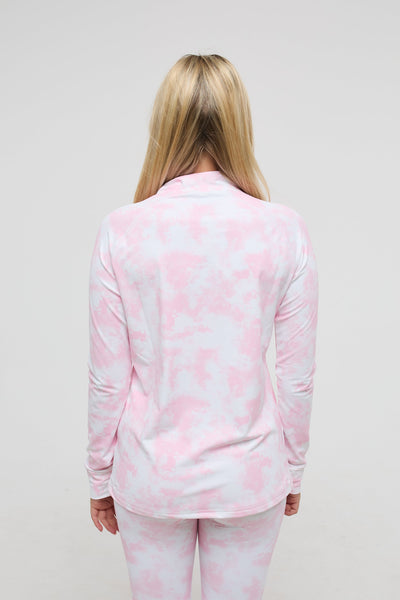 Baselayer Top - Pink Tie Dye Women's