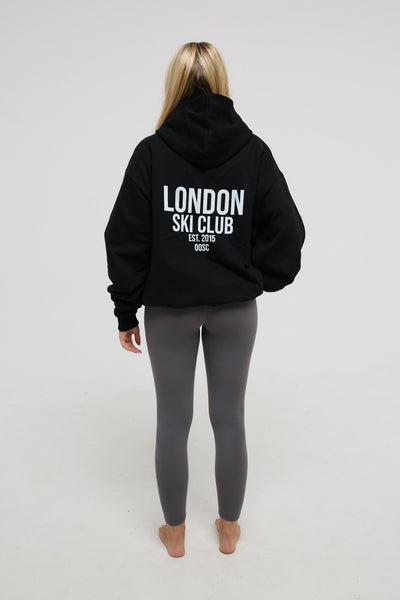 London Ski Club Oversize Hoodie - Black