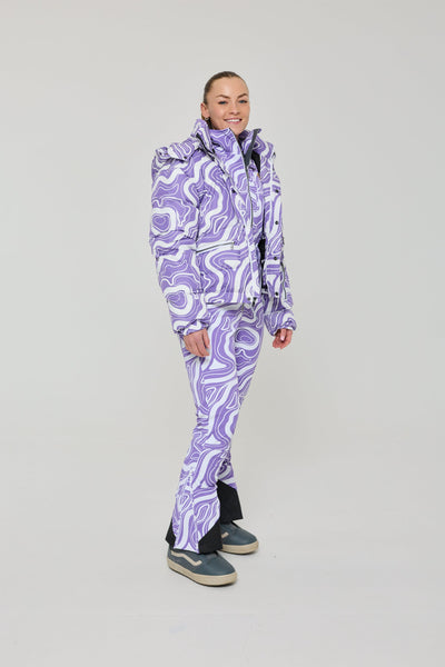 Chic Puffer Jacket - Amethyst Wave