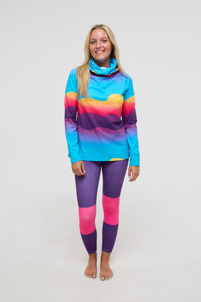 High Neck Baselayer Top Mambo Sunset -  Women's