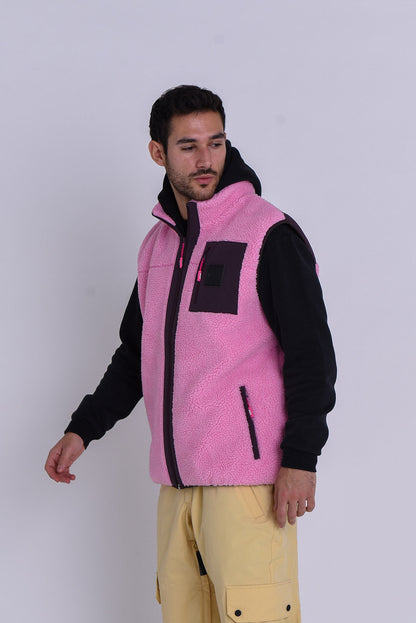 Method Sherpa Vest Dusky Pink - Men's