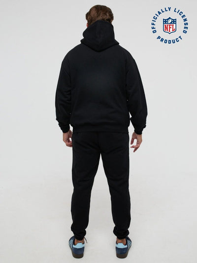NFL Heavyweight Oversize Shield Hoodie - Black - OOSC Clothing
