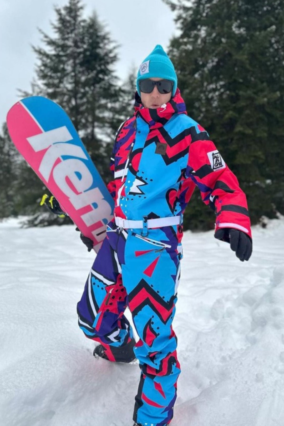 OOSC colorblock women's ski suit in multi