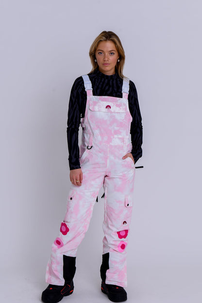 Yeh Girl Ski & Snowboard Bib Pant - Katie Ormerod Pink Tie Dye Signature line