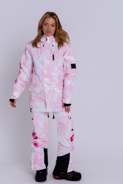 Yeh Girl Ski & Snowboard Jacket - Pink Tie Dye Signature line