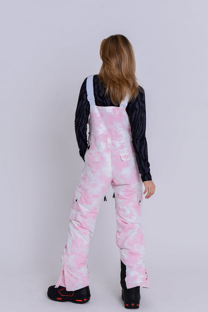 Yeh Girl Ski & Snowboard Bib Pant - Katie Ormerod Pink Tie Dye Signature line