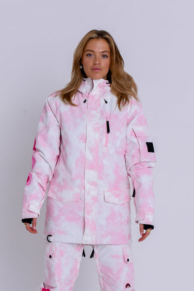 Yeh Girl Ski & Snowboard Jacket - Pink Tie Dye Signature line