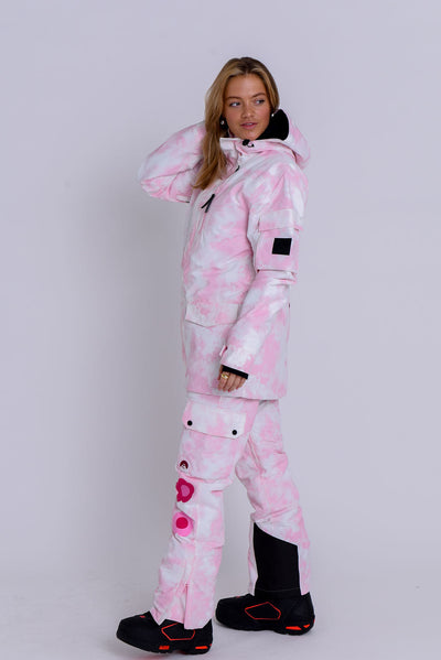 Yeh Girl Ski & Snowboard Jacket - Pink Tie Dye Signature line