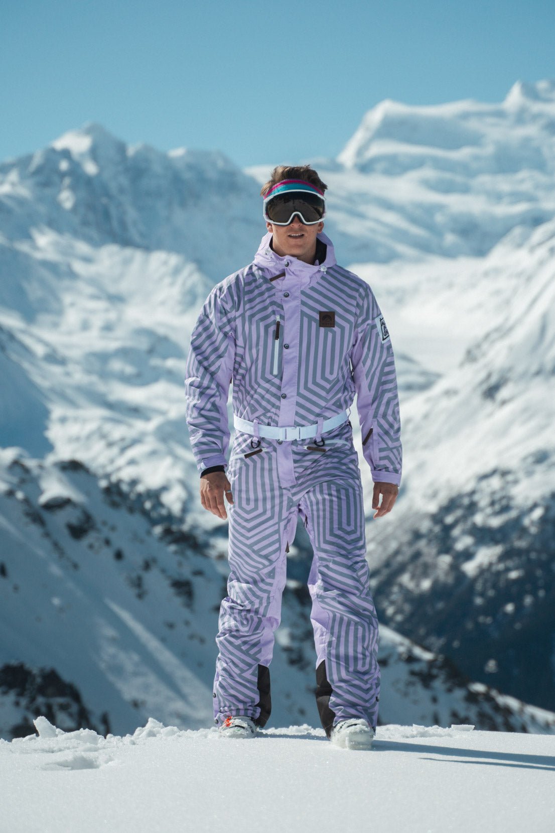 Combinaison de ski Fall Line violette et grise pour homme