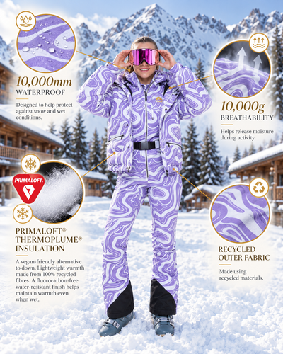 Chic Puffer Jacket - Amethyst Wave