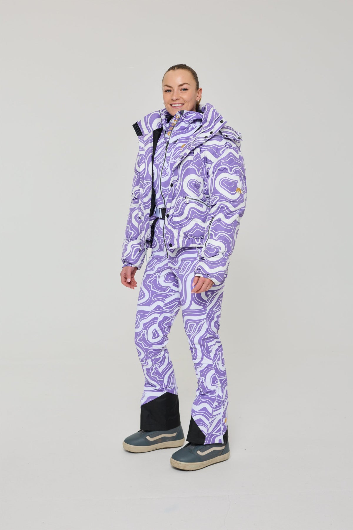 Chic Puffer Jacket - Amethyst Wave