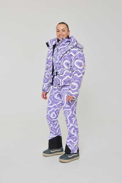 Chic Puffer Jacket - Amethyst Wave