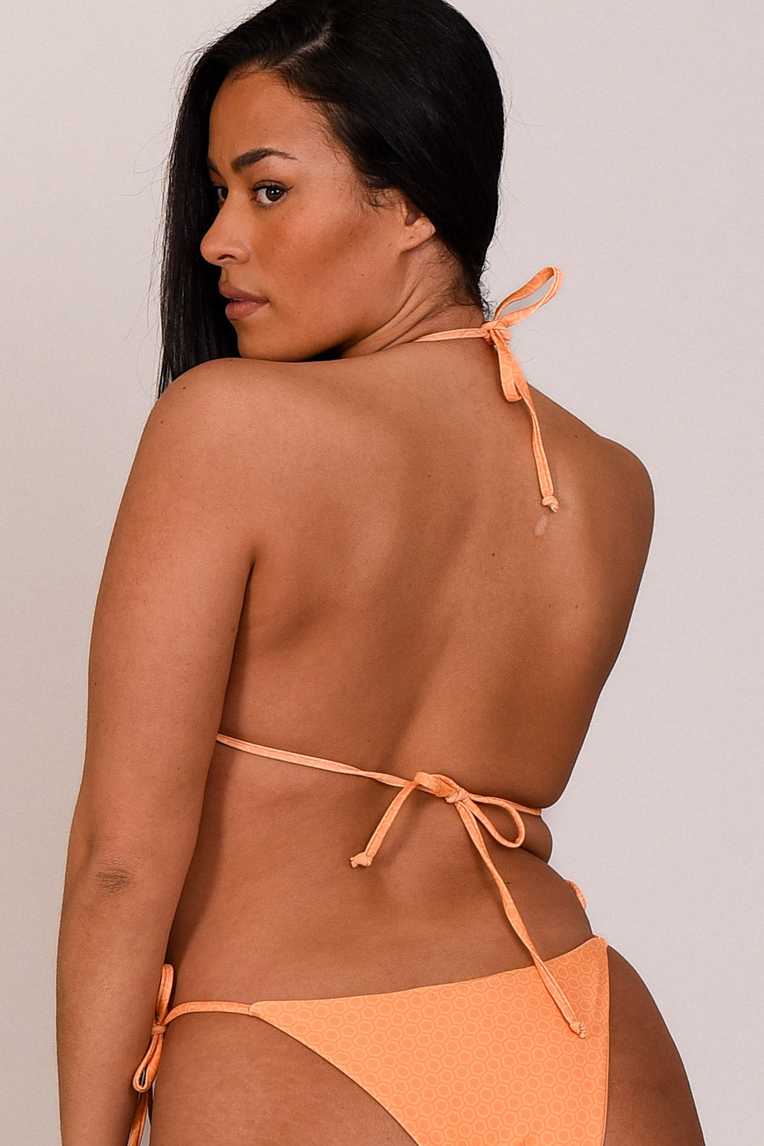 Tangerine Squeeze Triangle Bikini Top