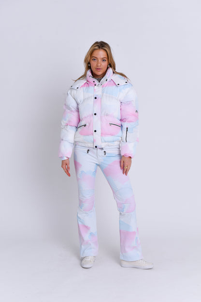 Chic Puffer Jacket - Watercolour