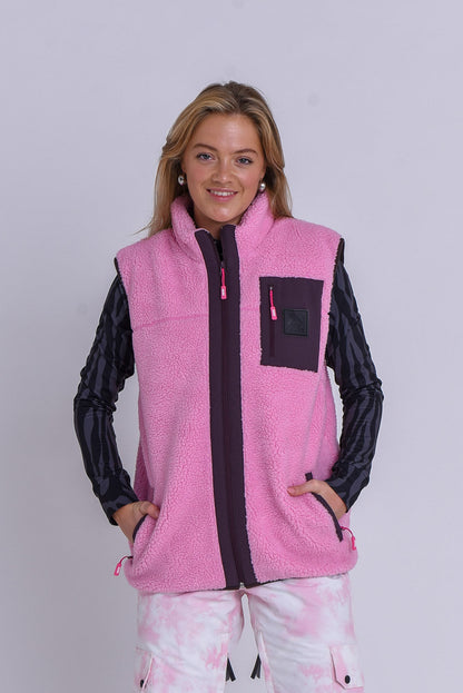 Method Sherpa Vest Dusky Pink - Women's