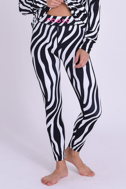 Baselayer Leggings - Hotel California Zebra Print Women's