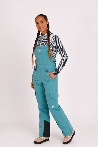 Yeh Girl Bib Pant - Teal - OOSC Clothing