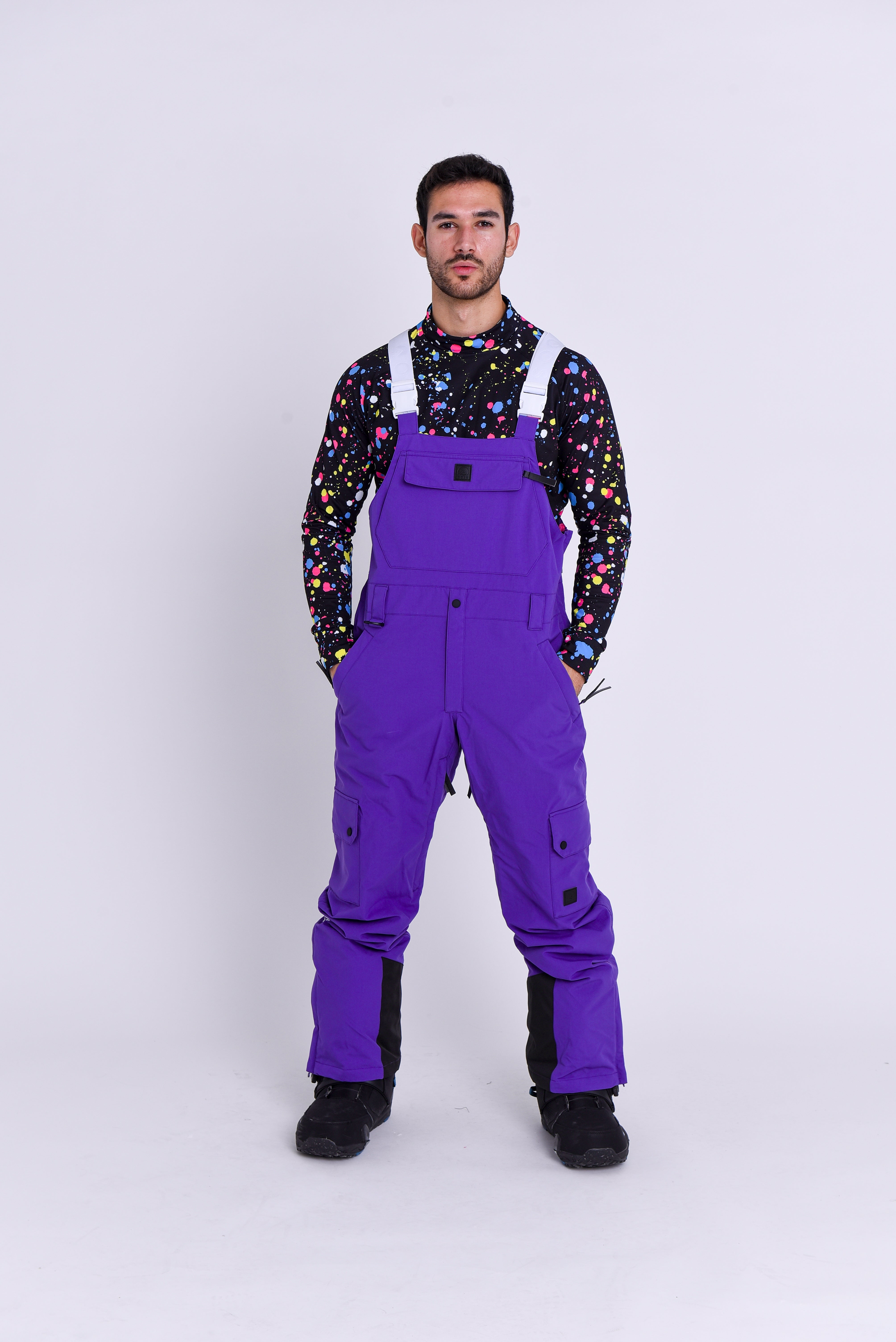 Yeh Man Bib Pant - Purple