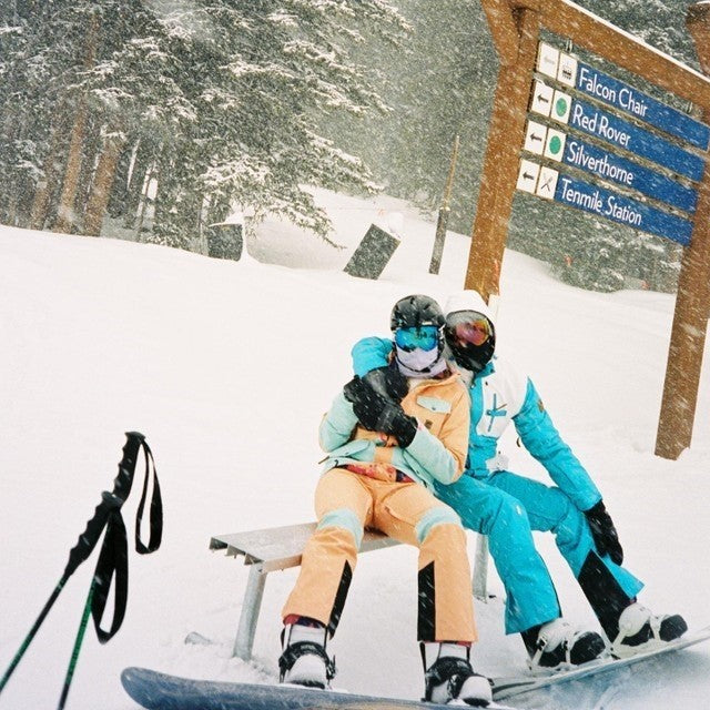 Fresh Pow Ski- und Snowboardhose für Herren – Blau und Weiß