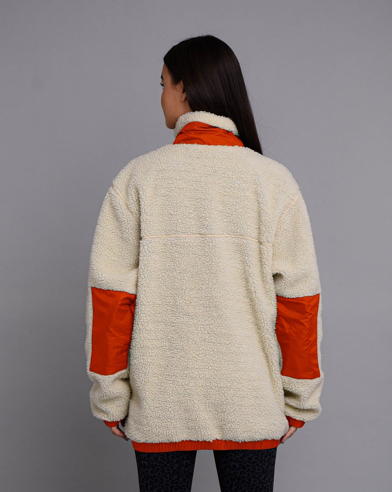 womens cream sherpa fleece