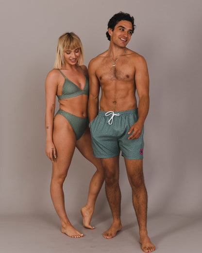 Khaki Cheetah Print Couples Set