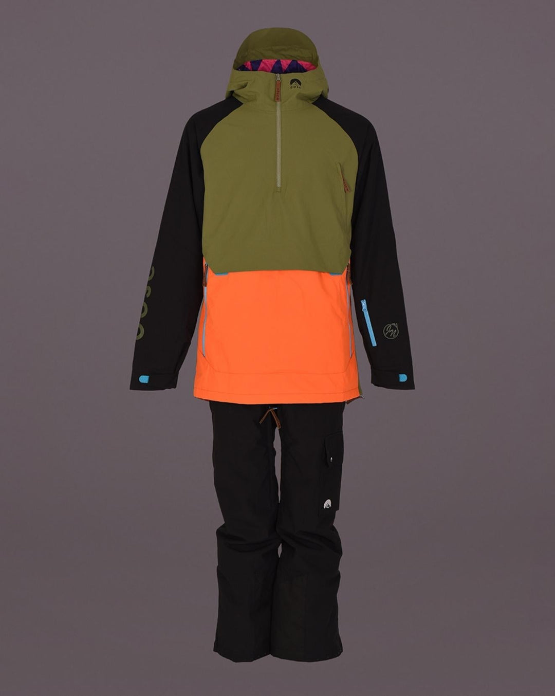 Snow Park Overhead Jacket - Orange & Khaki