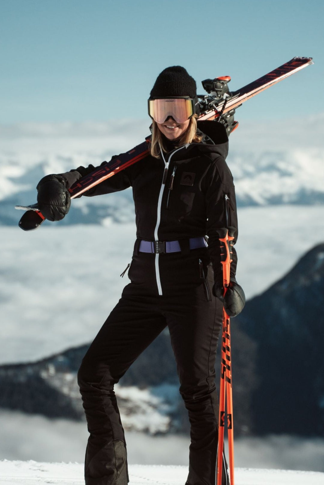 Schicker Skianzug Schwarz - Damen