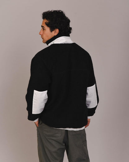 Veste Polaire Sherpa Noir / Blanc - Homme