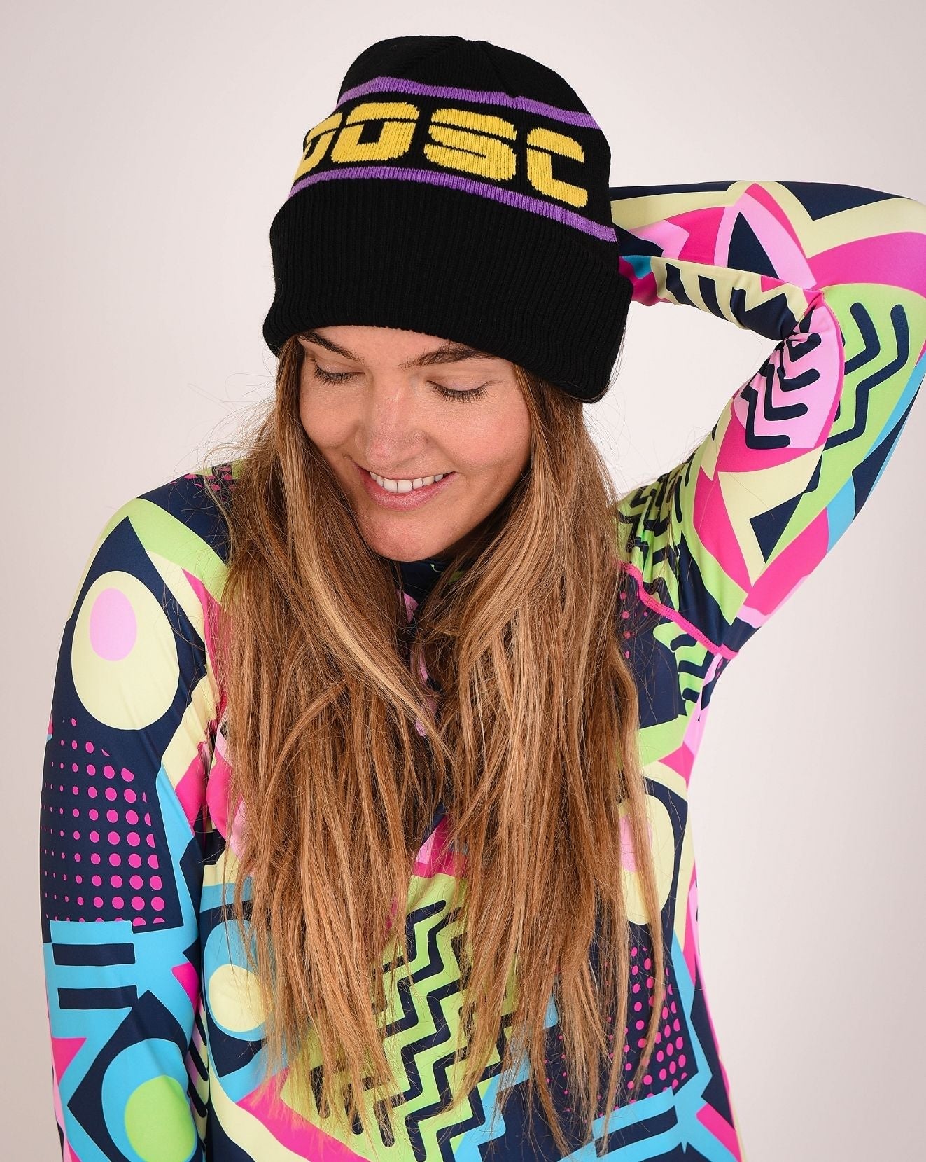 OOSC Après Beanie - Black, Purple, Yellow