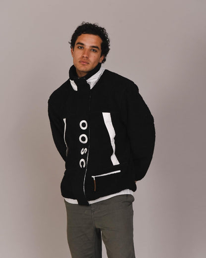 Veste Polaire Sherpa Noir / Blanc - Homme