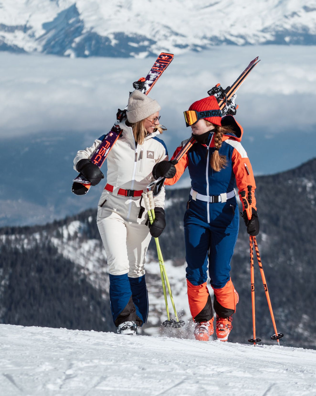 Chic Ski Suit Navy & Red - Women's