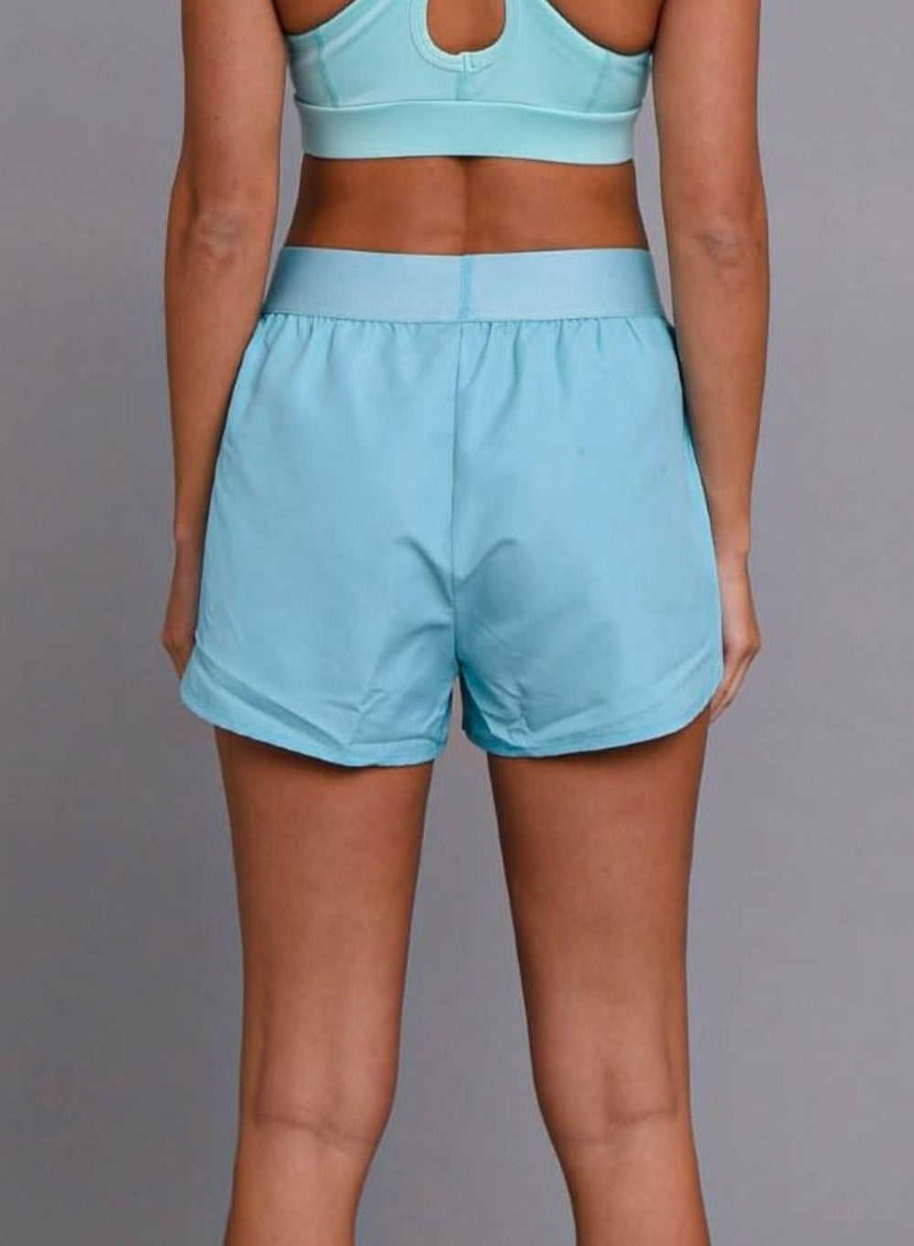 womens baby blue gym shorts