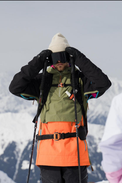 Snow Park Overhead Jacket - Orange & Khaki